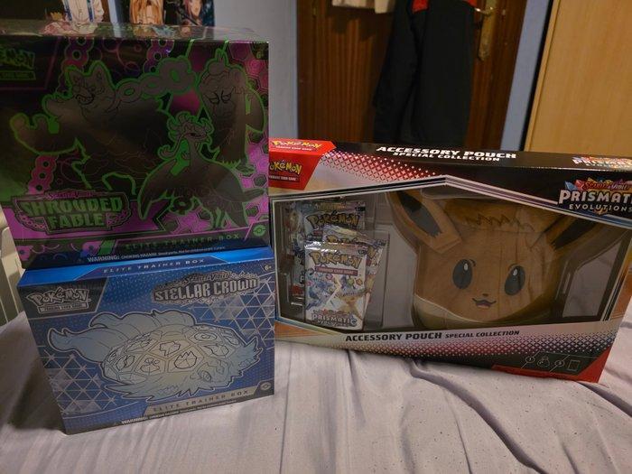 3 Box - Shrouded Fable & Stellar Crown ETB - 151 Accessory, Hobby en Vrije tijd, Verzamelkaartspellen | Pokémon