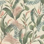 Profhome 394361-GU Bloemen behang floral mat crème groen, Huis en Inrichting, Stoffering | Behang, Verzenden