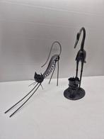 Decoratief ornament (2) - Gestileerde kat en reiger