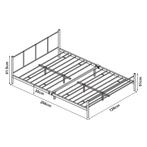 Metalen bedframe Hercules incl. matras zwart 120x200 cm, Huis en Inrichting, Verzenden, Nieuw