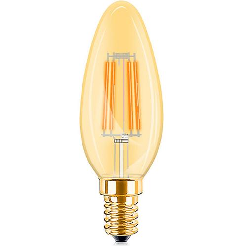 LED Lamp E14 Kaars Filament - Brinton - Amber 4W 360lm - 822, Huis en Inrichting, Lampen | Losse lampen, Led-lamp, Nieuw, E14 (klein)