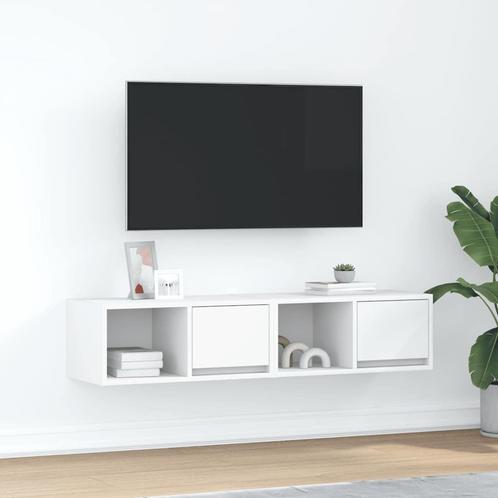 vidaXL Tv-meubelen 2 st 60x31x25,5 cm bewerkt hout wit, Huis en Inrichting, Kasten | Televisiemeubels, Nieuw, Overige houtsoorten