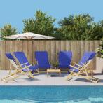 vidaXL Strandhanddoeken 6 st 400 g/m² 60x135 cm stof, Verzenden, Nieuw, Blauw