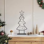 vidaXL Metalen kerstboom met standaard Zwart 60 cm Staal, Verzenden, Nieuw