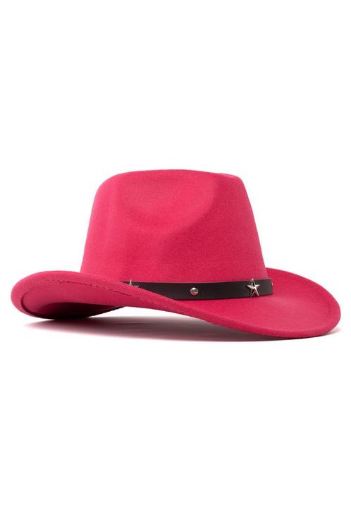 Cowboyhoed Oudroze Wolvilt Ster Roze Cowboy Western Hoed Ste, Kleding | Dames, Carnavalskleding en Feestkleding, Nieuw, Carnaval