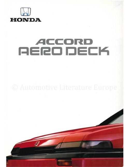 1988 HONDA ACCORD AERO DECK BROCHURE NEDERLANDS, Boeken, Auto's | Folders en Tijdschriften, Honda