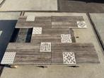 Veiling - 20,48 M2 Gecoate Tegel Houtlook 40x80x4 Cm, Tuin en Terras, Nieuw