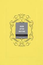 Burn After Writing (Yellow) 9780593189672 Sharon Jones, Verzenden, Gelezen, Sharon Jones