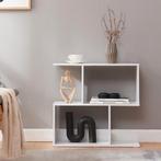 Bijzettafel Koxjö staand rek 57x60x20 cm wit [en.casa], Huis en Inrichting, Tafels | Bijzettafels, Verzenden, Nieuw