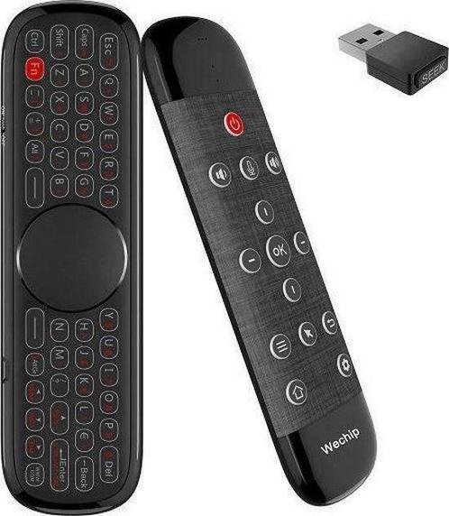 Wechip W2 pro Air Mouse & Qwerty toetsenbord voice recorder, Audio, Tv en Foto, Afstandsbedieningen, Origineel, Nieuw, Mediaspeler