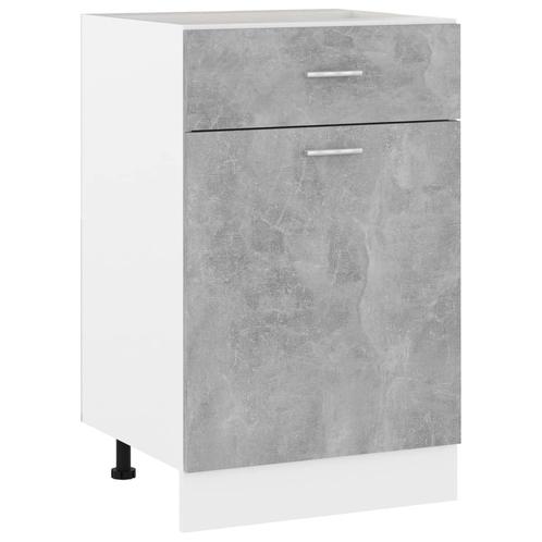 vidaXL Onderkast met lade Lyon 50x46x81,5 cm bewerkt hout, Huis en Inrichting, Keuken | Keukenelementen, Grijs, Nieuw, Verzenden