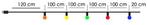 EK2021 - prikkabel met oranje LED lampen 1W - E27, Tuin en Terras, Buitenverlichting, Verzenden, Nieuw