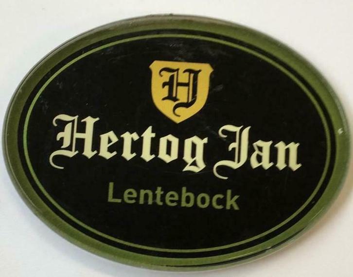 Occasion - Ovale taplens Hertog Jan lentebock plat, Zakelijke goederen, Horeca | Overige, Verzenden