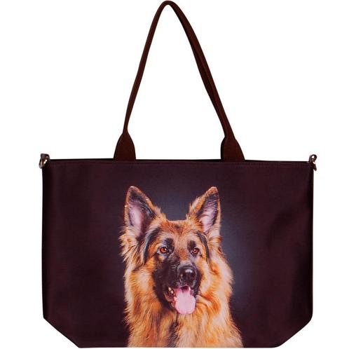 Handtas groot Duitse Herder NIEUW, Sieraden, Tassen en Uiterlijk, Tassen | Schoudertassen, Bruin, Nieuw, Ophalen of Verzenden