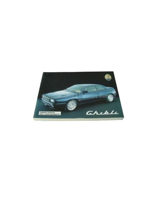 1994 MASERATI GHIBLI INSTRUCTIEBOEKJE ENGELS SPAANS, Auto diversen, Handleidingen en Instructieboekjes