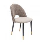 *WOONWINKEL* Kare Design Hudson Design Eetkamerstoel Beige, Huis en Inrichting, Stoelen, Verzenden, Nieuw, Stof