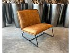 Veiling - Fauteuil Casper - Velours - Velvet - Cognac - Goud, Huis en Inrichting, Fauteuils, Nieuw