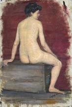 Temistocle Lamesi (1870-1957), Toegeschreven aan - Nudo di, Antiek en Kunst