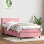 vidaXL Boxspring met matras fluweel roze 90x210 cm, Huis en Inrichting, Verzenden, Nieuw, Stof