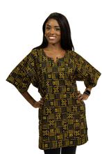 Zwart / Gele X Bogolan Dashiki Shirt / Dashiki Jurk - Afrika, Kleding | Heren, Overige Herenkleding, Ophalen of Verzenden, Nieuw