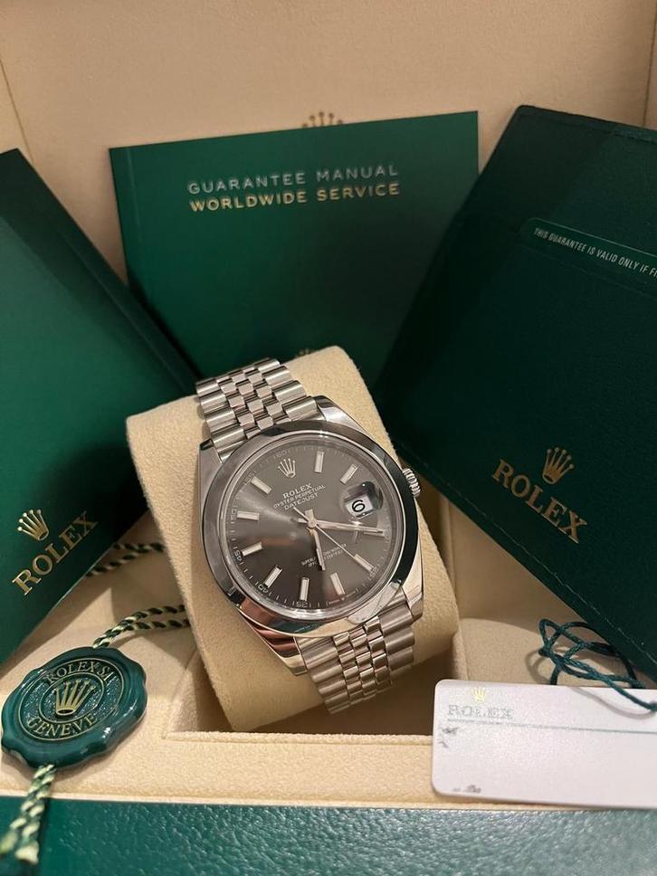 Rolex Datejust 126300 Rhodium (2020), Sieraden, Tassen en Uiterlijk, Horloges | Heren, Staal, Nieuw, Staal, Rolex, Polshorloge
