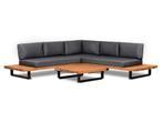 Atlanta Aluminium Loungeset Hoekbank met Lage Tafel SHOWROOM, 5 zitplaatsen, Bank, Aluminium, Ophalen of Verzenden