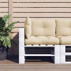 vidaXL Palletkussens 3 st stof beige, Verzenden, Nieuw, Beige