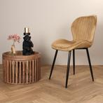 Eetkamerstoel  Velvet Goud - Armstoel Goud  - Stoel Goud, Huis en Inrichting, Stoelen, Ophalen of Verzenden, Nieuw