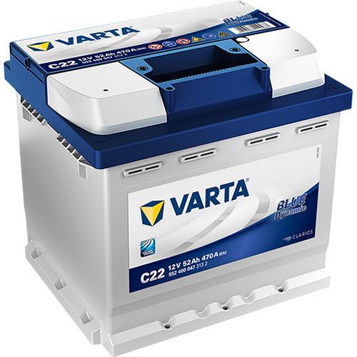 Varta Blue Dynamic C22 accu | 552 400 047 | 12V 52Ah, Auto-onderdelen, Accu's en Toebehoren, Ophalen of Verzenden