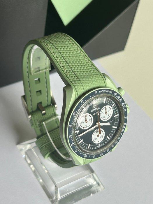 Omega x Swatch - MoonSwatch - Mission on Earth - Zonder, Sieraden, Tassen en Uiterlijk, Horloges | Heren