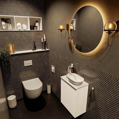 MONDIAZ FOWY toiletmeubel 40cm kleur talc. Waskom positie, Doe-het-zelf en Verbouw, Sanitair, Bad, Nieuw, Ophalen of Verzenden