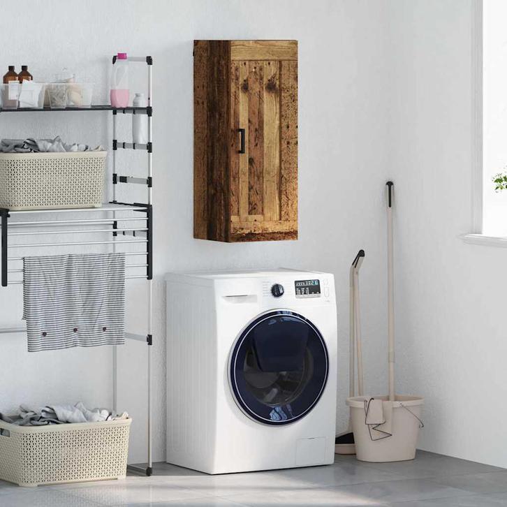 vidaXL Wandkast Oud Hout 34,5 x 34 x 90 cm Bewerkt hout, Huis en Inrichting, Kasten | Buffetkasten, Nieuw, Minder dan 50 cm, Overige houtsoorten