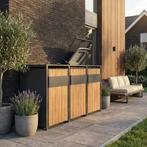 Afvalcontainer ombouw 3-delig | Houtlook Antraciet | RVS, Ophalen of Verzenden, Nieuw, Metaal, Containerberging