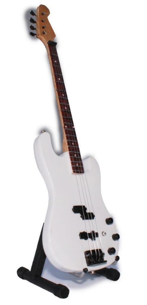Miniatuur Fender Precision basgitaar met gratis standaard, Verzamelen, Muziek, Artiesten en Beroemdheden, Pop, Beeldje of Miniatuur