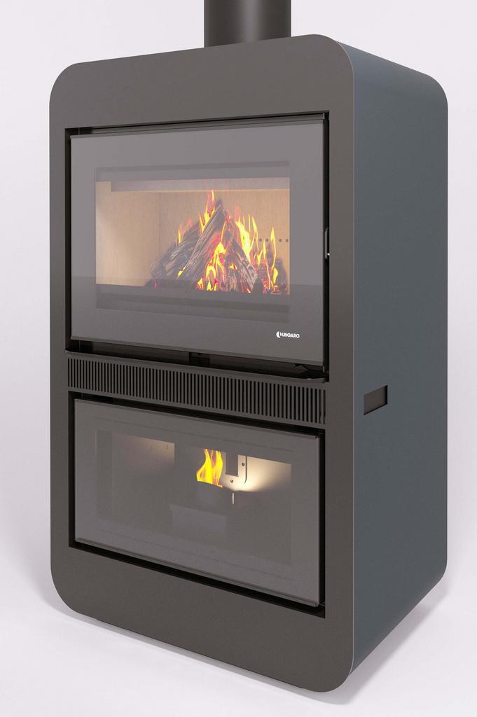 Hybride kachel voor hout en pellets 15% introductie korting, Huis en Inrichting, Kachels, Vrijstaand, Nieuw, Hout, Ophalen of Verzenden