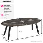 2dekans | tectake® - Salontafel - Woonkamertafel, ovale, Ophalen of Verzenden, Zo goed als nieuw