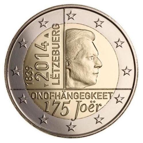 Luxemburg 2 Euro Onafhankelijkheid 2014, Postzegels en Munten, Munten | Europa | Euromunten, Verzenden