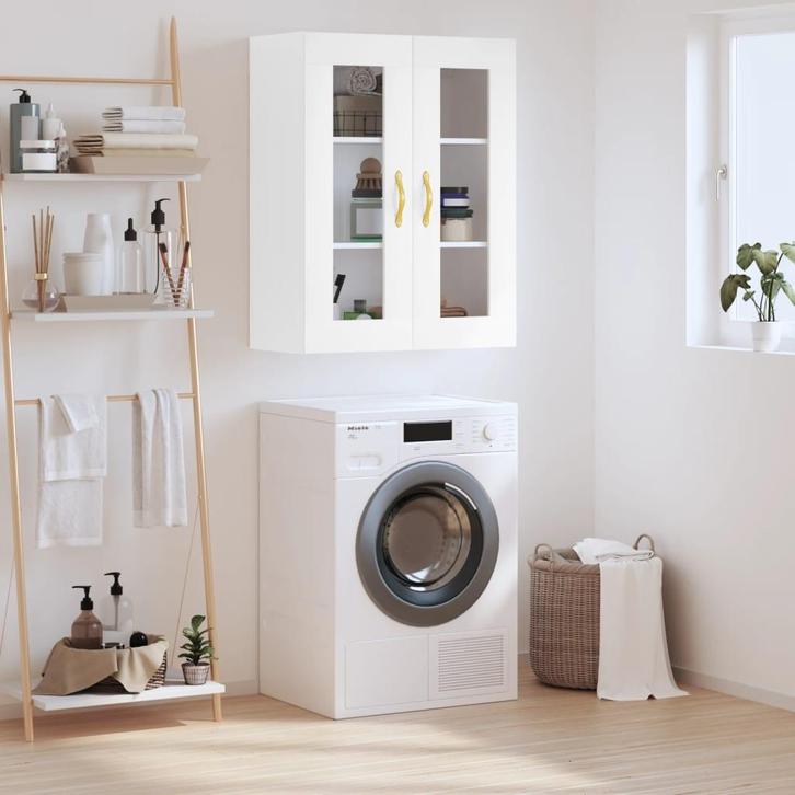 vidaXL Bovenkast 69,5x34x90 cm wit, Huis en Inrichting, Kasten | Buffetkasten, 25 tot 50 cm, Nieuw, Overige houtsoorten, Minder dan 100 cm