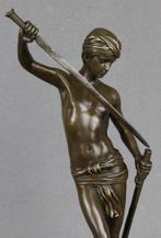 after A. Mercie - sculptuur, David with the head of Goliath