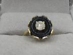 Art Deco  Ring Brillant Onyx  Goldschmiede 0,57 Karat - 14