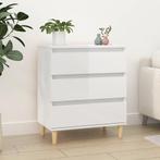 vidaXL Dressoir 60x35x70 cm bewerkt hout hoogglans wit, Huis en Inrichting, Verzenden, Nieuw, 50 tot 100 cm, 25 tot 50 cm