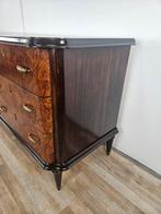 Credenza - Ebbenhout, Glas, Mahonie, Messing, Multiplex, Antiek en Kunst, Curiosa en Brocante