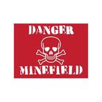 Grote muurplaat Minefield 30x40cm - Metalen wand plaatjes, Hobby en Vrije tijd, Nieuw, Verzenden
