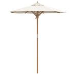 Bamboe Tuinparasol Cremewit 180cm | Gebruikt | 46% Korting, Ophalen of Verzenden, Nieuw, 1 tot 2 meter, Stokparasol