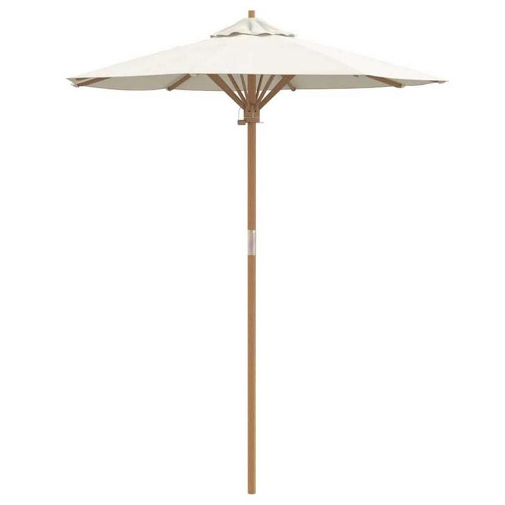 Bamboe Tuinparasol Cremewit 180cm | Gebruikt | 46% Korting, Tuin en Terras, Parasols, 1 tot 2 meter, Nieuw, Stokparasol, Ophalen of Verzenden