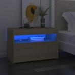 vidaXL Nachtkastje LED-verlichting 60x35x40 cm bewerkt hout, Huis en Inrichting, Slaapkamer | Nachtkastjes, Nieuw, Verzenden