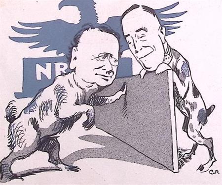 Spotprent Amerikaans en Russisch beleid lijkt meer op elk..., Antiek en Kunst, Kunst | Litho's en Zeefdrukken, Verzenden