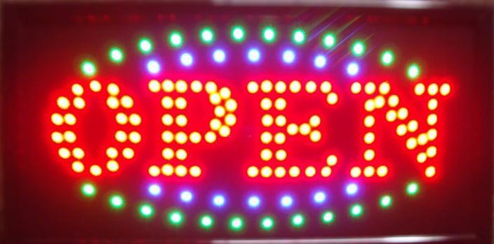 OPEN LED bord lamp verlichting lichtbak reclamebord #B11, Zakelijke goederen, Horeca | Meubilair en Inrichting, Verzenden