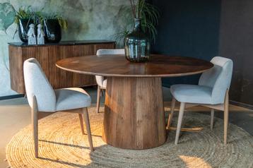 Ronde eettafel walnoot kleur 150cm ook andere stijlen beschikbaar voor biedingen