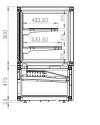 CombiSteel Koelvitrine 600L – LED, Dubbel Glas, 1600mm, Witgoed en Apparatuur, Koelkasten en IJskasten, Ophalen of Verzenden, Nieuw